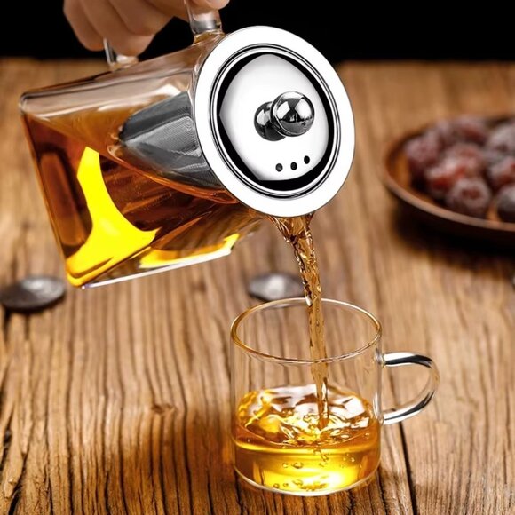 Borosilicate Glass Tea Kettle Stovetop Safe, Blooming 1 pack(Any Size) - Picture 8 of 13